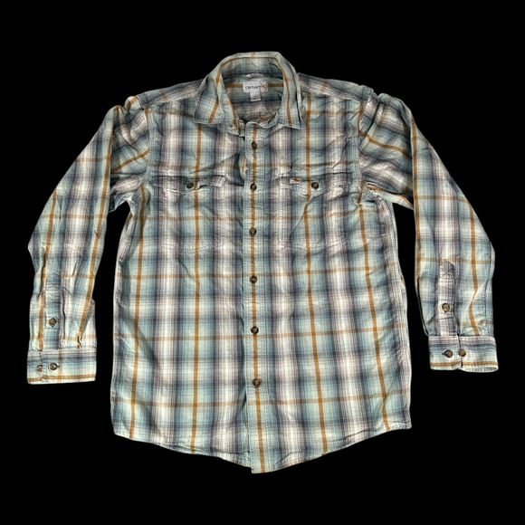 Carhartt Button Down Cotton Lond Sleeve Relaxed Fit Sz M - Picture 1 of 4